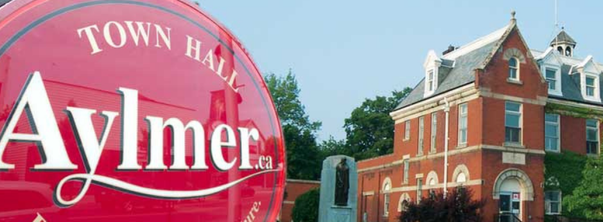 Town Sign for Aylmer Ontario